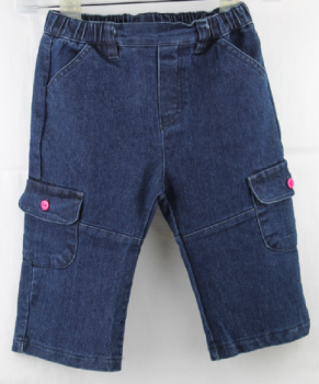 Denim Jeans ,- mit  Klappentaschen auf den Hosenbeinen und dekorativer Ziernaht
